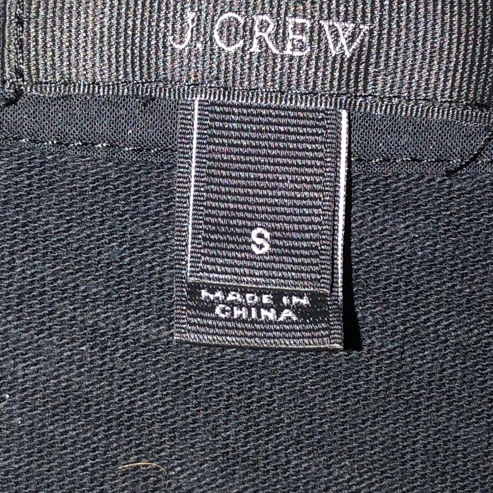 J. Crew Black V-Neck Crochet-Trim Mini Tunic - Picture 2 of 6